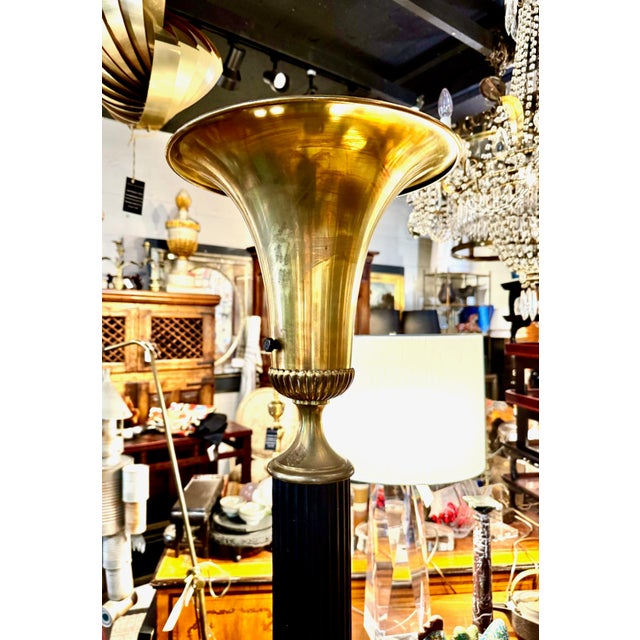 Pair Art Deco Torcheres or Floor Lamps For Sale - Image 4 of 11