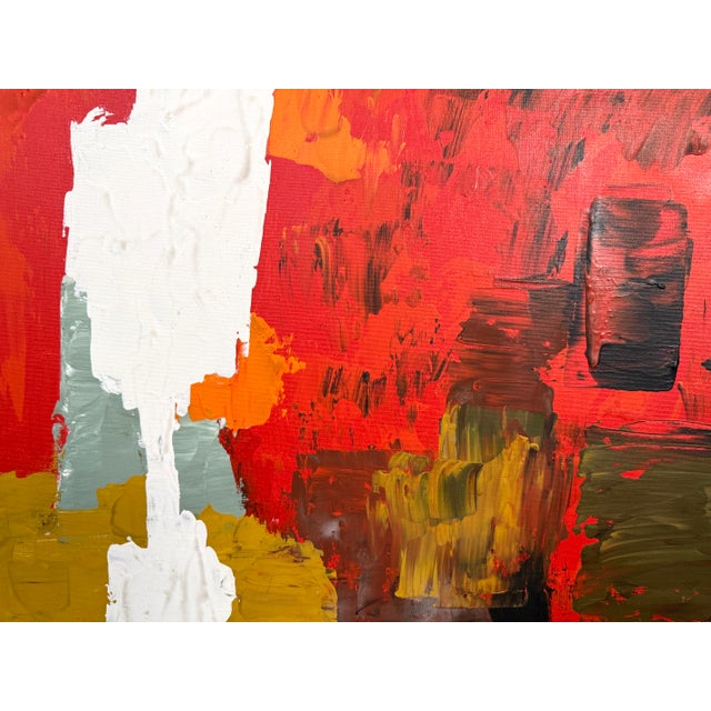 Metal Late 20th Century Abstract Oil on Canvas by Lee Reynolds Burr For Sale - Image 7 of 8