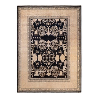 Eclectic Collection Hand-Knotted Area Rug - Black Collection 9' 4" x 12' 4" For Sale
