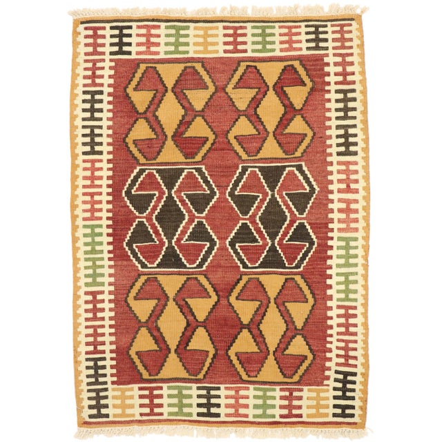 Vintage Persian Shiraz Kilim Rug - 02'10 X 03'11 For Sale - Image 9 of 9