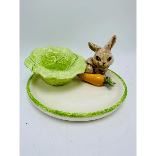 Ceramic Vintage Handmade Bunny Candle Holder For Sale - Image 7 of 7