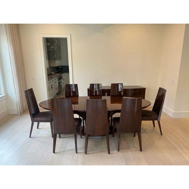 Contemporary Italian Oval Dining Table & 8 Chairs Chairish