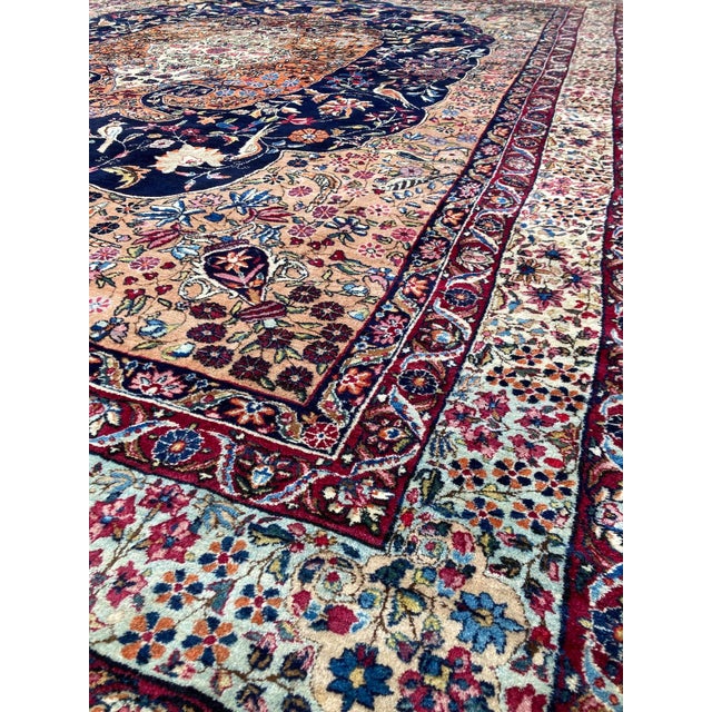Antique Kirman Lavar Rug in Wool, 1890s For Sale - Image 6 of 18