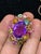 Bochic "Orient" Natural Multi Tourmaline & Amethyst Ring Set 18K Gold & Silver For Sale - Image 4 of 18