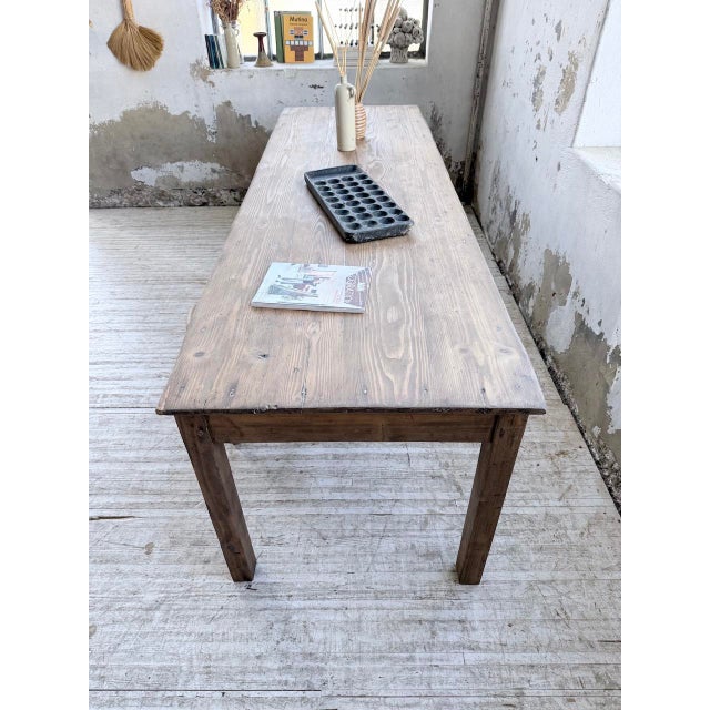 Vintage Farmhouse Table in Pine, 1950s For Sale - Image 16 of 18