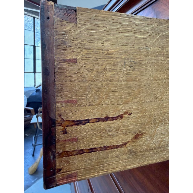 Early 19th Century Federal Period Mahogany Chest on Chest With Original Lion Head Brasses, American For Sale - Image 12 of 14