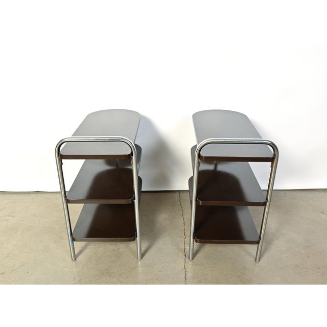 Wood 1930s Wolfgang Hoffmann for Howell No. 806 Side Tables Bauhaus - Set of 2 For Sale - Image 7 of 11