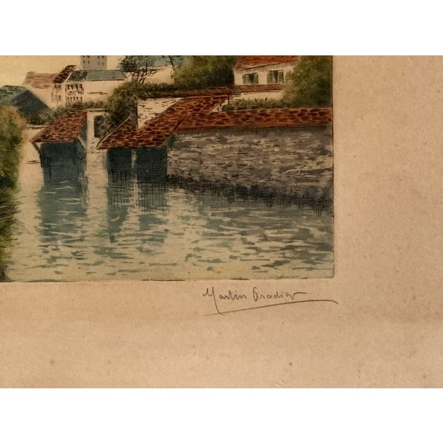 Martin Gradier, Landscape, 1920s, Engraving For Sale - Image 3 of 15