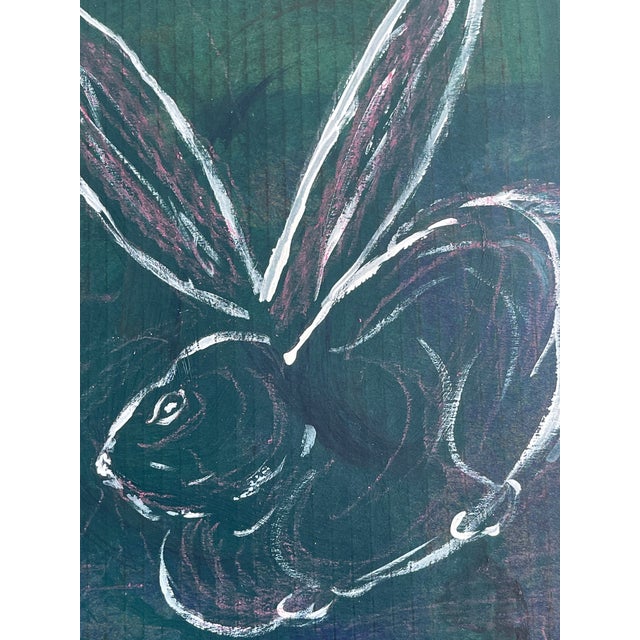 1970s Abstract Rabbit Dketch From Moon Rabbits Series by Elia Framed For Sale - Image 4 of 4
