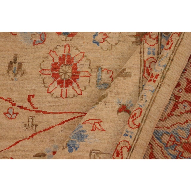 Tan Bohemien Ziegler Tan Rust Hand-Knotted Wool Rug - 9'0'' X 11'9'' For Sale - Image 8 of 8