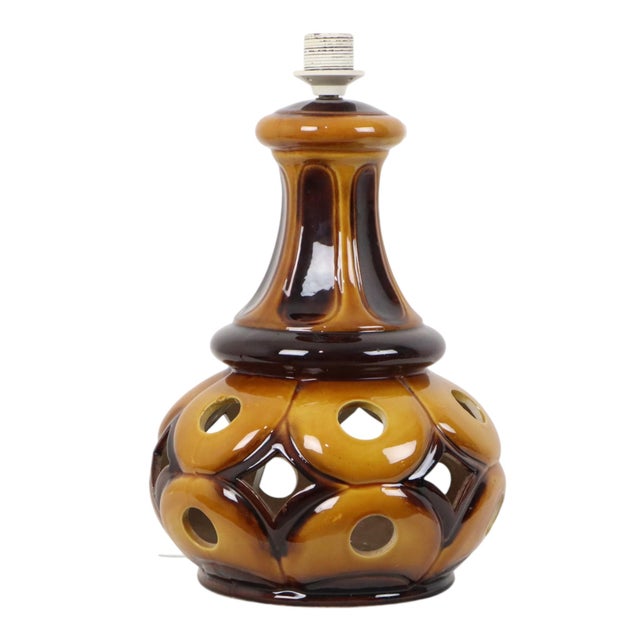 Vintage West German Pottery Lamp Base, 1960s For Sale - Image 6 of 18