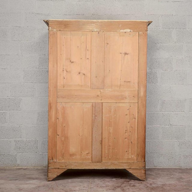 Brown Antique 19th Century Two-door Wardrobe in Solid Fir, Italy For Sale - Image 8 of 18