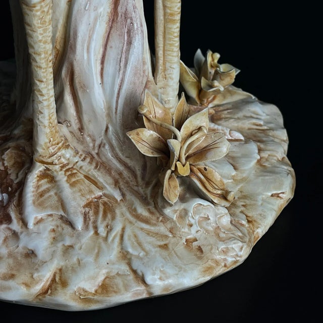 Beige Original Ceramic Sculpture of Flamingo from Bassano, Italy, 1970s-1980s For Sale - Image 8 of 17