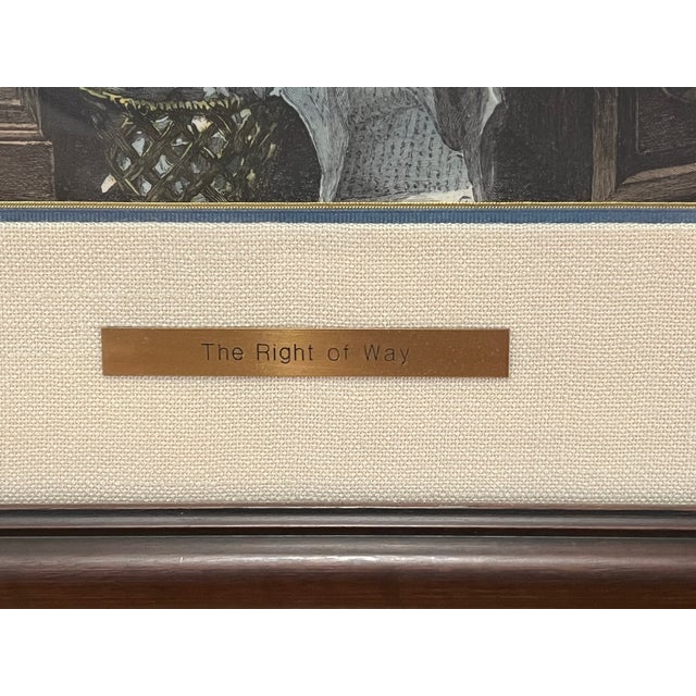 Early 20th Century Historical Print "The Right Way" Law Office Artwork Circa 1890, Framed For Sale - Image 5 of 7