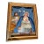 Antique Made in Mexico Holy Family Christmas Nativity Framed Wall Painting For Sale