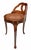 19th C Venetian Walnut Petite Vanity Stool Chair W Cane Seat For Sale - Image 4 of 6