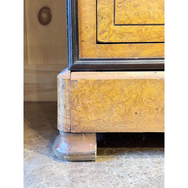 Antique French Louis Philippe Burl Walnut Four-Drawer Commode With Marble Top For Sale - Image 12 of 12