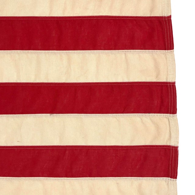 Textile Large Vintage Cotton American Flag With 48 Sewn Stars For Sale - Image 7 of 7