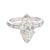 Art Deco 1930s Art Deco Gia 3.19 Carat Old Cut Marquise Diamond Platinum Engagement Ring, Size 4.25 For Sale - Image 3 of 6