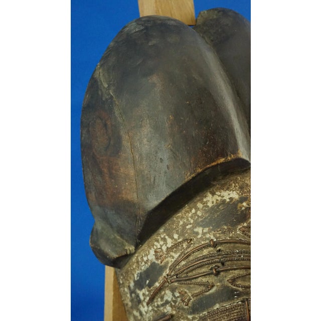 20th Century Wenge and Copper Tribal Mask, Tikar Tribe of Cameroon, Africa For Sale - Image 11 of 18