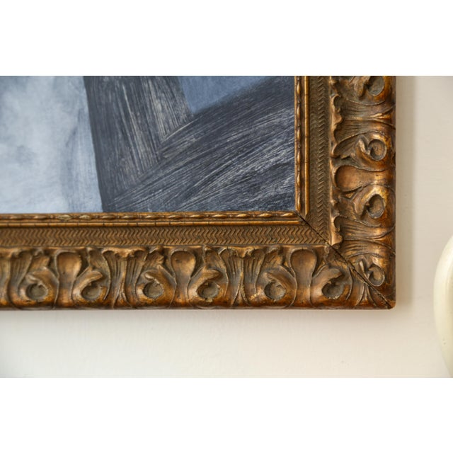 Original Framed Abstract Painting in Antique Frame For Sale - Image 10 of 13