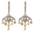 Peaceful Love Evil Eye Gold & Diamond Earrings, A Pair For Sale