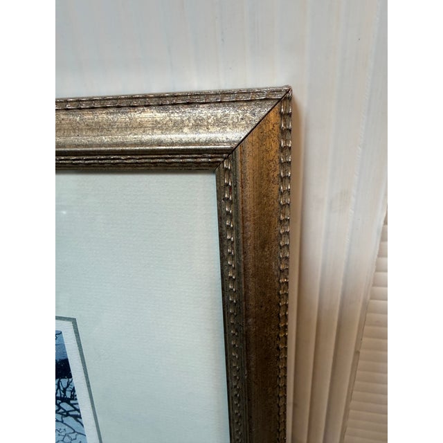 Paint Circa 1989 L. M. Steadman Snowstorm on the Stead Farm Watercolor, Signed For Sale - Image 7 of 12