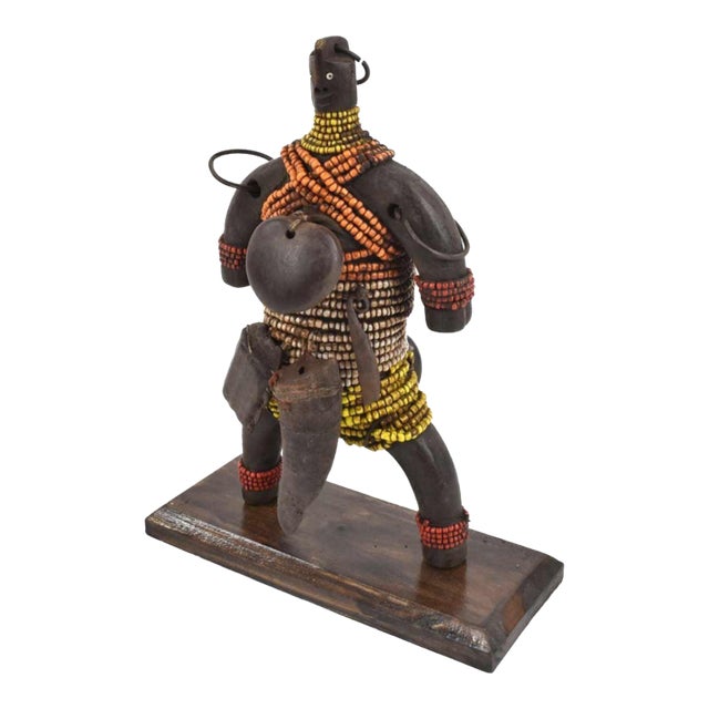 Early 20th Century Namchi Namji Beaded Fertility Doll Cameroon For Sale