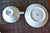 1950s Vintage Mid-Century Modern Meito Japan Tempo Teacups With 2 Saucers Atomic Swirl For Sale - Image 5 of 6