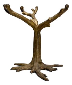 Organic Modern, Gilt Metal, Faux Bois Table Base, United States, 21st C.