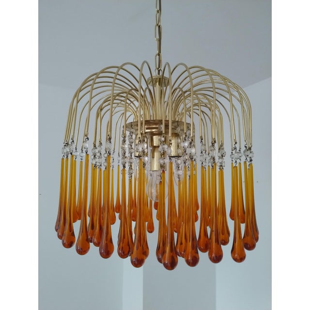 Murano Glass Teardrop Chandelier attributed to Paolo Venini, 1960s For Sale - Image 15 of 18