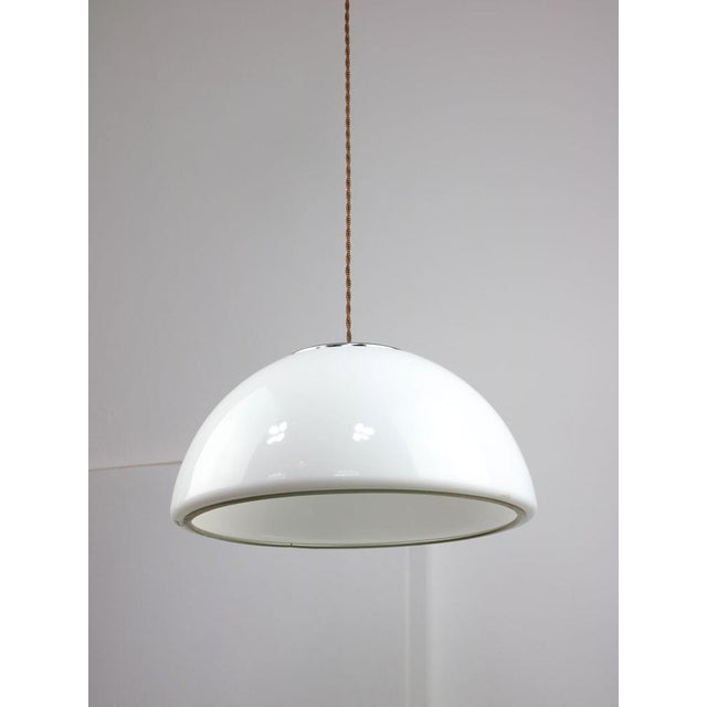 Space Age White Pendant by Luigi Massoni for Guzzini, 1960s For Sale - Image 12 of 12