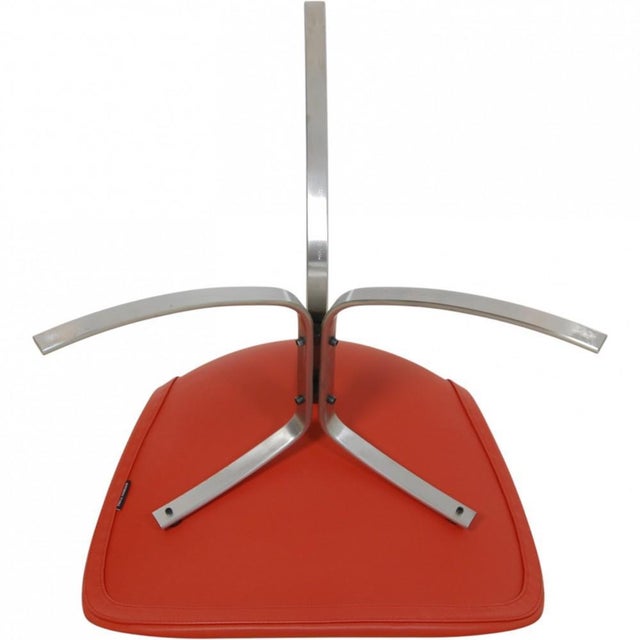 PK9 Chair in Red Aura Leather by Poul Kjærholm, 2020 For Sale - Image 9 of 13