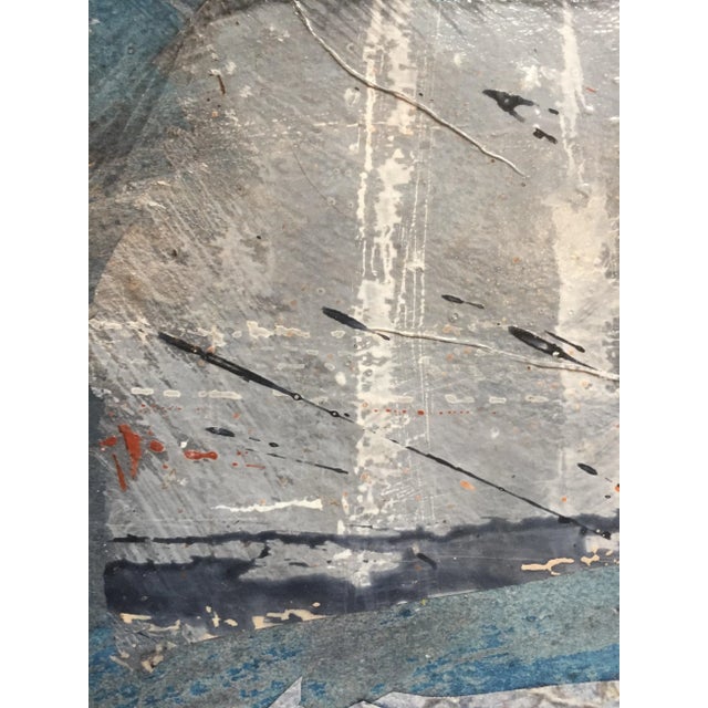 Patricia Zippin "Silver Paradigm" 1980s Mixed Media Abstract Painting For Sale In Dallas - Image 6 of 8