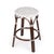 Tobias 24 in. Seat Height Round Rattan Backless Counter Stool, White/Brown Dot / Dark Brown Rattan Frame For Sale - Image 9 of 9