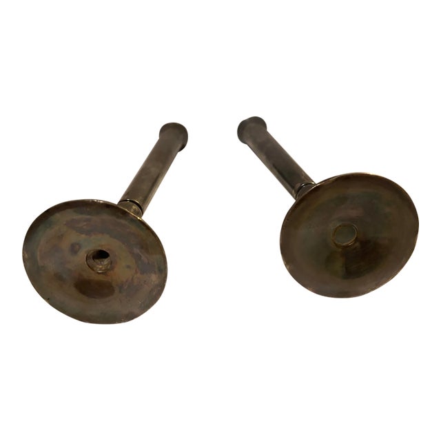 Pair of Vintage Soviet Silver-Plated Trumpet Bud Vases by Ilyich Factory, Leningrad, 1960s–1970s For Sale