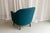 Textile Danish Modern Easy Chair in Teal Blue, 1950s For Sale - Image 7 of 18