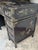 1920s Chinoiserie Three Piece Black Lacquer Desk With Hard-Stone Raised Inlay For Sale - Image 9 of 12