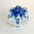 1970s Vintage Hollywood Regency Chinoiserie Blue & White Pumpkin Trinket Box, Halloween, Thanksgiving For Sale - Image 4 of 9