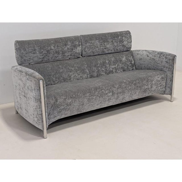 Grey Velvet Goncharov Sofas from Leolux For Sale - Image 9 of 13