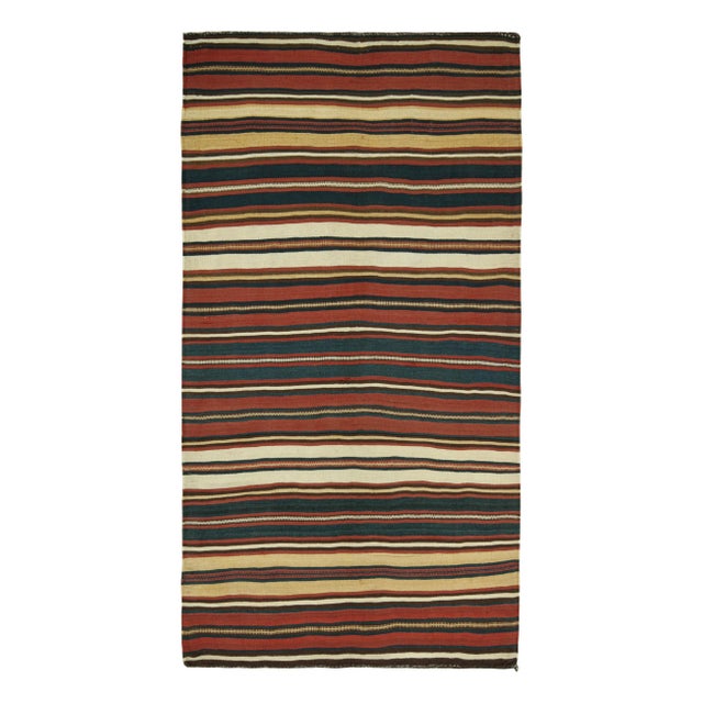 Red 1950s Vintage Persian Jajim Kilim in Red, Blue & White Patterns by Rug & Kilim For Sale - Image 8 of 8