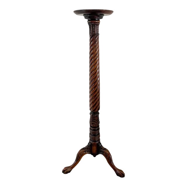 Victoria Mahogany Torchere Jardinere Stand For Sale