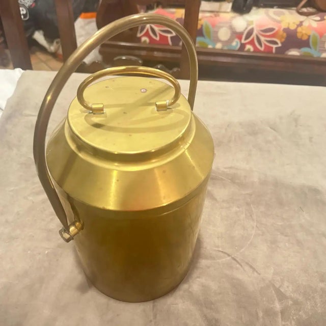 1960s 1960s Mid-Century Modern Brass Ice Bucket, Italian Design For Sale - Image 5 of 12