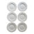 1970s Pagnossin Ironstone Basket Weave Plates 8.25 Inch White Italian Dinnerware Treviso - Set of 6 For Sale