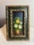 Vintage original small tabletop oil painting of a floral still life. Can sit on a table or be hung on the wall. In...