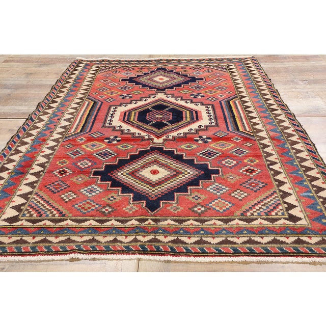 Red Vintage Persian Lori Rug - 04'10 X 08'01 For Sale - Image 8 of 9