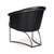 Black Leather Tub Chair For Sale - Image 4 of 11