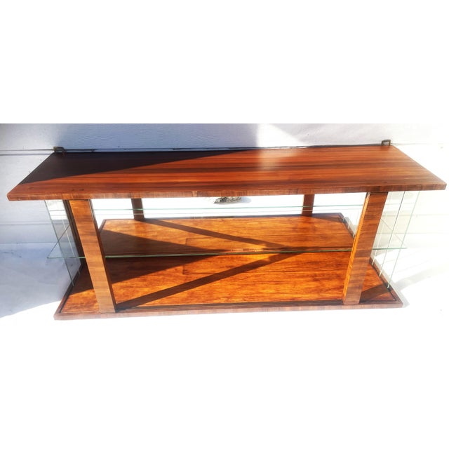 Mid-20th Century Wall-Mounted Display Cabinet with Sliding Glass and Mirror, 1970s For Sale - Image 12 of 18