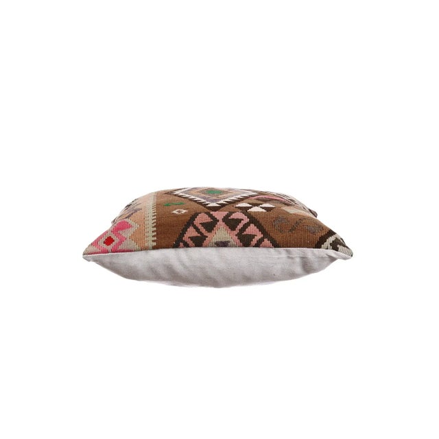 Decorative pillow cover made from vintage handwoven Turkish kilim pieces. Backed with good quality cotton fabric. Pillow...