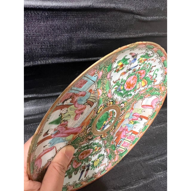 Early 20th Century Rose Medallion Dinner Plates- Set of 7 For Sale - Image 9 of 18